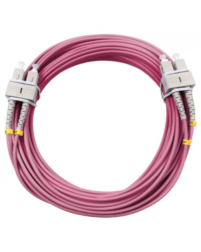 Шнур оптический duplex SC-SC 50/125 mm OM4 15м LSZH Cabeus FOP-50-OM4-SC-SC-15m в Липецке Патч-корды оптические Pintop.ru