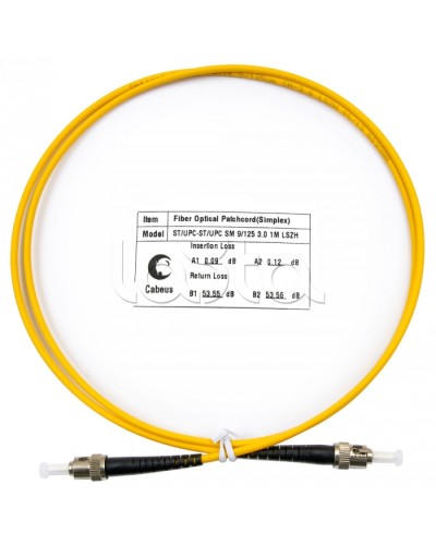 Шнур оптический simplex ST-ST 9/125 sm 1м LSZH Cabeus FOP(s)-9-ST-ST-1m в Липецке Патч-корды оптические Pintop.ru