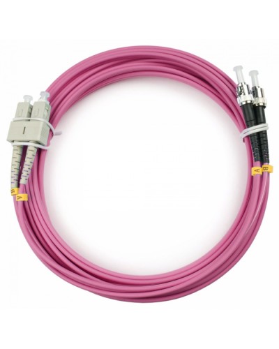 Шнур оптический duplex SC-ST 50/125 mm OM4 5м LSZH Cabeus FOP-50-OM4-SC-ST-5m в Липецке Патч-корды оптические Pintop.ru