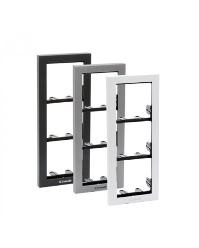 Рамка iKall на 3 модуля, антрацит Comelit в Липецке Малоабонентные видеодомофоны Pintop.ru