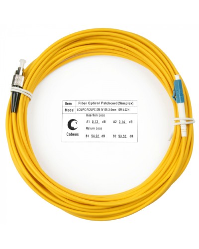 Шнур оптический simplex LC-FC 9/125 sm 10м LSZH Cabeus FOP(s)-9-LC-FC-10m в Липецке Патч-корды оптические Pintop.ru