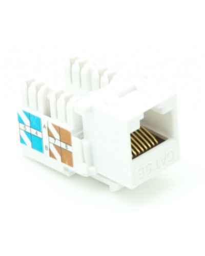 Модуль-вставка типа Keystone, Кат.5e (Класс D), 100МГц, RJ45/8P8C, 110/KRONE, T568A/B, неэкранированный, белый, уп-ка 10шт. NETLAN EC-UKJ-UD2-WT-10 в Липецке Коннекторы Pintop.ru