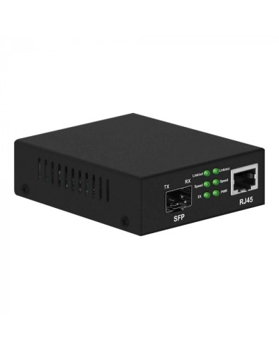 Медиаконвертер Gigabit Ethernet, SFP 1000Мбит/c, RJ45 10/100/1000Мбит/c, поддержка LFP NST NS-MC-1G1GX в Липецке Медиаконвертеры Pintop.ru