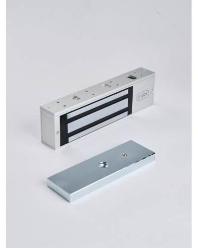 R-Lock RL-EM500-L0S - Электромагнитный замкок, 500кг, DC12/24B, цвет серебристый сатинированный алюминий RAL 7047 в Липецке Электромагнитные замки Pintop.ru