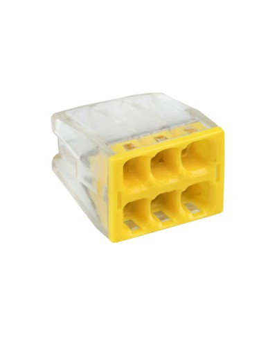 Строительно-монтажная клемма СМК 2273-246 (с пастой) 6 отверстий 0,5-2.5мм2 (50шт.) EKF (plc-smk-2273-246) - Строительно-монтажная клемма СМК 2273-246 (с пастой) 6 отверстий 0,5-2.5мм2 (50шт.) EKF PROxima в Липецке Клеммные колодки Pintop.ru