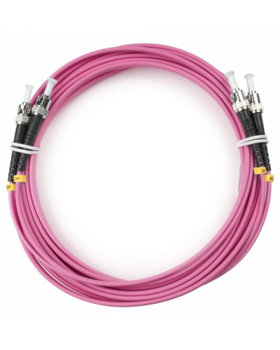 Шнур оптический duplex ST-ST 50/125 mm OM4 20м LSZH Cabeus FOP-50-OM4-ST-ST-20m в Липецке Патч-корды оптические Pintop.ru