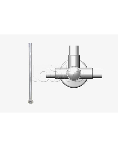 Стойка вертикальная СВ-3Н, нерж (трехсторонняя) в Липецке Ограждения Pintop.ru
