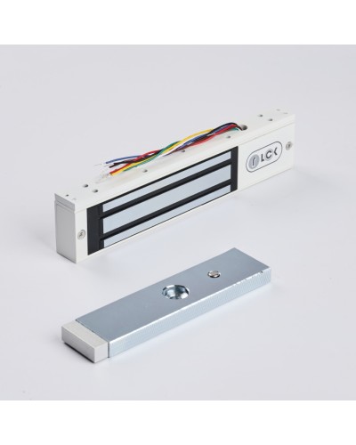 R-Lock RL-EM180-0SW - Электромагнитный замкок, 180кг, DC12/24B, цвет белый, RAL9016(белый), два датчика втроены в корпус замка: датчик Холла и магнито-контактный датчик в Липецке Электромагнитные замки Pintop.ru