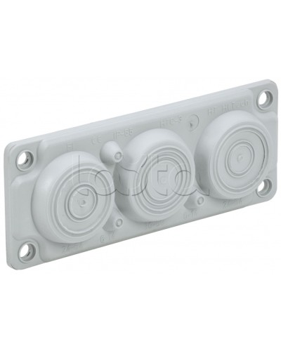 TITAN Ввод кабельный мембр. 6 отв. d=6-59мм IP65 серый IEK (TI-00D-MC-006-65) в Липецке Аксессуары для стоек и шкафов Pintop.ru