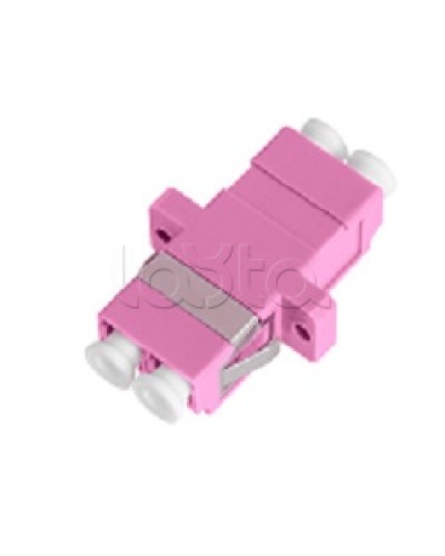 Адаптер NIKOMAX волоконно-оптический, соединительный, многомодовый, стандарта OM4, LC/UPC-LC/UPC, двойной, пластиковый, без шторки, с фланцами, маджента, уп-ка 2шт. NIKOMAX (NMF-OA2M4-FN-LCU-LCU-MG-2) в Липецке Проходные адаптеры и розетки оптические 