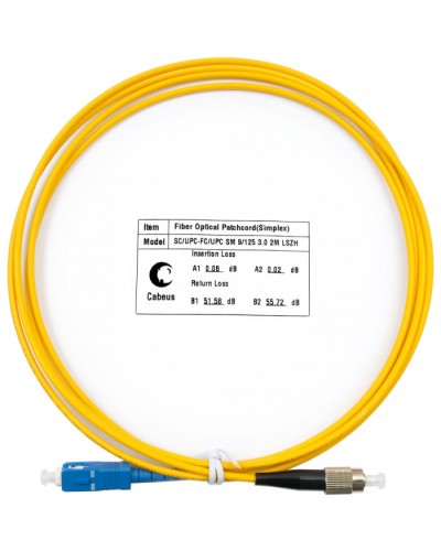 Шнур оптический simplex SC-FC 9/125 SM 2 м LSZH в Липецке Патч-корды оптические Pintop.ru