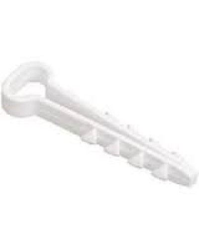 Дюбель-хомут 5-10 белый, прямоугольный (100шт/уп) PROCONNECT 07-4611 в Липецке Стяжки-хомуты Pintop.ru