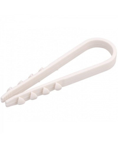 Дюбель-хомут 5-10, белый (100шт/уп) REXANT 07-4501 в Липецке Стяжки-хомуты Pintop.ru