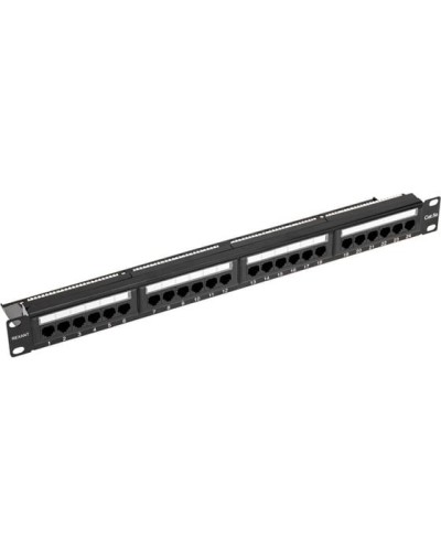 Панель коммутационная с кабельным органайзером 19, 1U, 24 порта, UTP, RJ-45, CAT 5e REXANT PRO (02-0031) в Липецке Аксессуары для стоек и шкафов Pintop.ru
