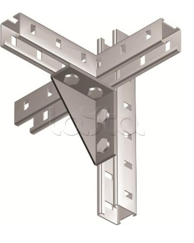 Уголок двойной усиленный левый, горячеоцинкованный DKC BMC1022HDZ в Липецке Аксессуары для лотков Pintop.ru