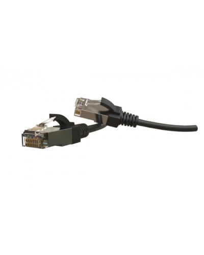 Патч-корд S/FTP Hyperline (PC-LPT-SFTP-RJ45-RJ45-C6-3M-LSZH-BK) в Липецке Патчкорды (медные) Pintop.ru