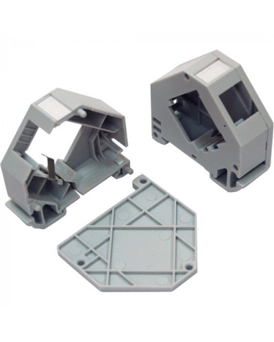 Бокс на DIN-рейку для установки модуля типа Keystone, серый LANMASTER (LAN-DRF-10K/BX-GY) в Липецке Патч-корды и пигтейлы Pintop.ru