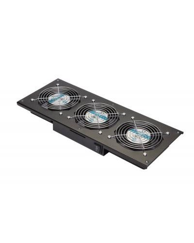 Eurolan Модуль вентиляторный потолочный, 3 вентилятора, термореле, 3 положения, черный (60A-90-11-30BL) в Липецке Вентиляторные модули Pintop.ru