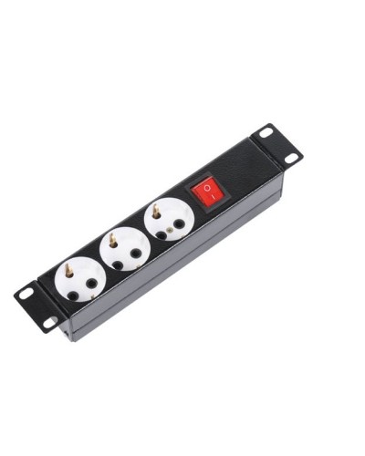 Блок силовых розеток 10 без шнура с выключателем, 3 розетки (черный) ЦМО БР-3П-10-9005 в Липецке Блоки розеток Pintop.ru