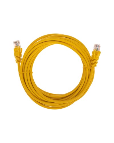 Патч-корд U/UTP, CAT 5e, RJ45-RJ45, 26AWG, LSZH, желтый, 5м REXANT 02-0105-5 в Липецке Патчкорды (медные) Pintop.ru