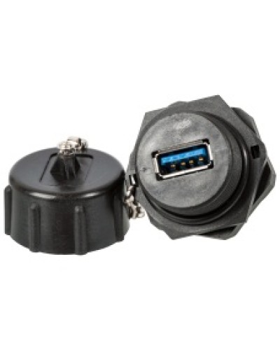 ндустриальный соединительный модуль USB 3.0, IP67, с крышкой LANMASTER (LAN-OK-USB30/180-WP) в Липецке Коммутационные изделия Pintop.ru