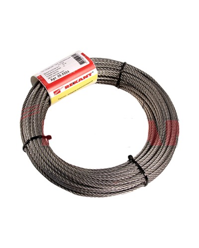 Трос нержавеющий d=3мм, моток 20 метров REXANT 09-5503 в Липецке Крепежные изделия Pintop.ru