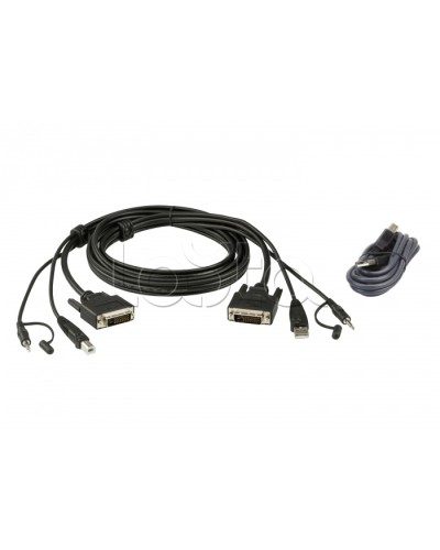 Комплект кабелей USB, DVI-D Dual Link для защищенного KVM-переключателя (3м) ATEN 2L-7D03UDX4 в Липецке Видеоусилители, Модуляторы, Делители Pintop.ru