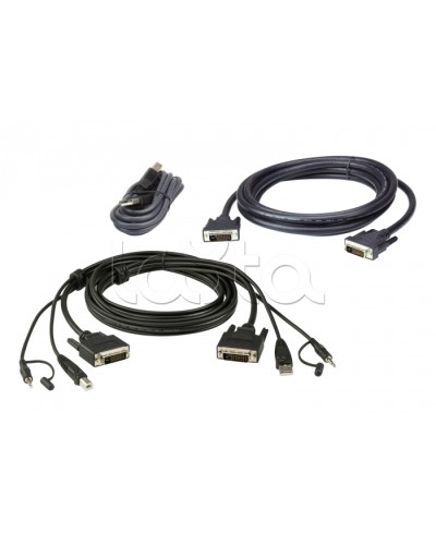 Комплект кабелей USB, DVI-D Dual Link, Dual Display для защищенного KVM-переключателя (3м) ATEN 2L-7D03UDX5 в Липецке Видеоусилители, Модуляторы, Делители Pintop.ru