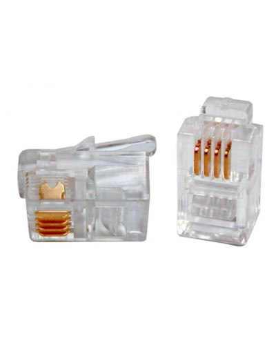 Коннектор телефонный для телефонных трубок Cabeus 4P4C в Липецке Коннекторы и разъемы Pintop.ru