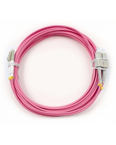 Шнур оптический duplex LC-SC 50/125 mm OM4 5м LSZH Cabeus FOP-50-OM4-LC-SC-5m в Липецке Патч-корды оптические Pintop.ru