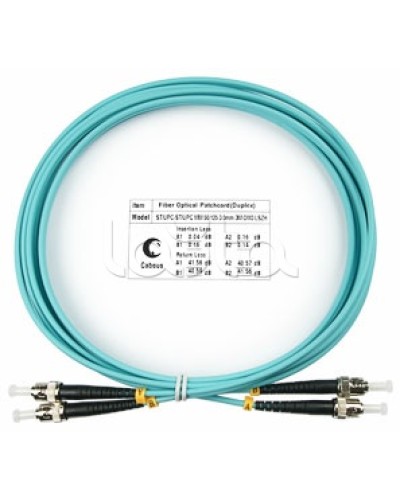 Патч-корд волоконно-оптический MM 50/125 duplex ST-ST LSZH (3 м) Cabeus FOP-50-ST-ST-3m в Липецке Патч-корды оптические Pintop.ru