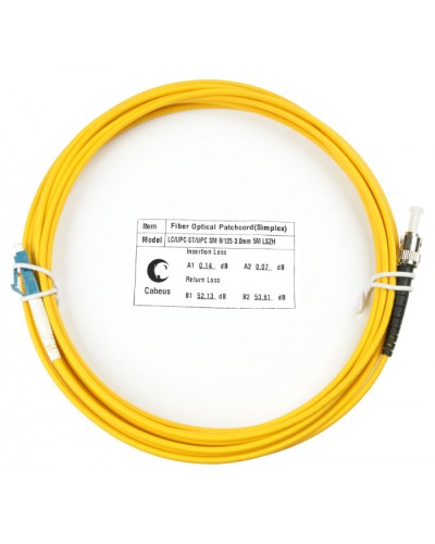 Шнур оптический simplex LC-ST 9/125 sm 15м LSZH Cabeus FOP(s)-9-LC-ST-15m в Липецке Патч-корды оптические Pintop.ru