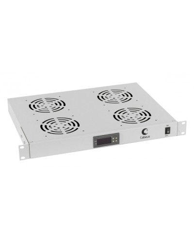 Панель вентиляционная с 4 вентиляторами с цифровым термодатчиком Cabeus JG03t в Липецке Вентиляторные модули Pintop.ru