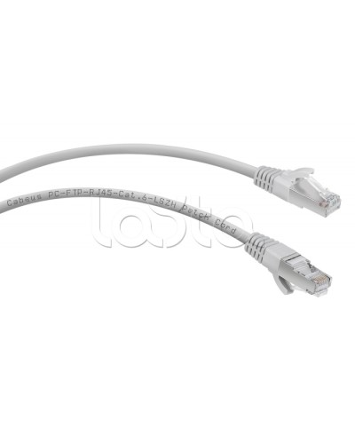 Патч-корд FTP, категория 6, F/UTP экранированный, LSZH, 5 м, серый Cabeus PC-FTP-RJ45-CAT.6-5M-LSZH в Липецке Патчкорды (медные) Pintop.ru