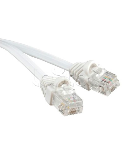 Патч-корд 6p4c телефонный, 5 м, белый Cabeus PC-TEL-RJ12-5m в Липецке Патчкорды (медные) Pintop.ru