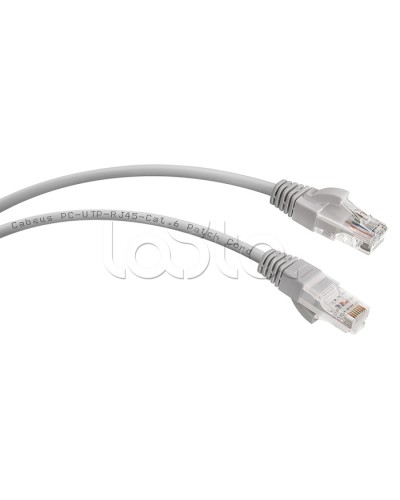 Шнур коммутационный 2xRJ-45/8P8C U/UTP кат.6 (2 м) Cabeus PC-UTP-RJ45-Cat.6-2m в Липецке Патчкорды (медные) Pintop.ru