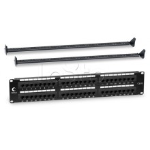 Патч-панель 19", 2U, 48xRJ45 Cabeus PL-48-Cat.6-Dual IDC