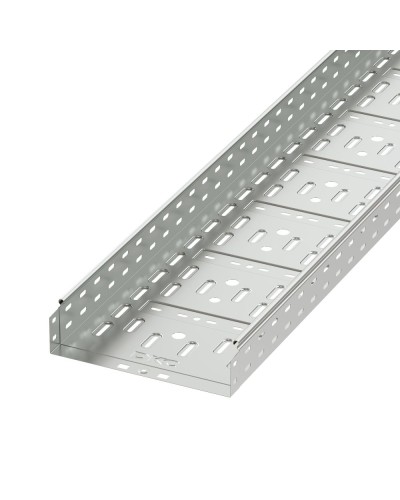 Лоток перфорированный 300х100 L 2000, цинк-ламельный DKC (35334ZL) в Липецке Кабельные лотки Pintop.ru