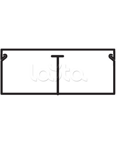 Миниканал TMC 40/2x17 с перегородкой DKC 00305 в Липецке Кабель-канал Pintop.ru