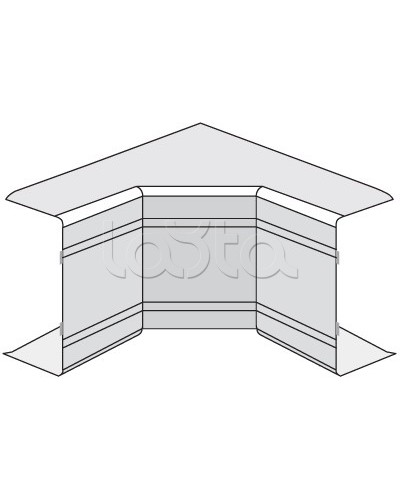 Угол внутренний неизменяемый (90°) NIA 80x40 мм DKC 01824 в Липецке Аксессуары для кабель-канала Pintop.ru