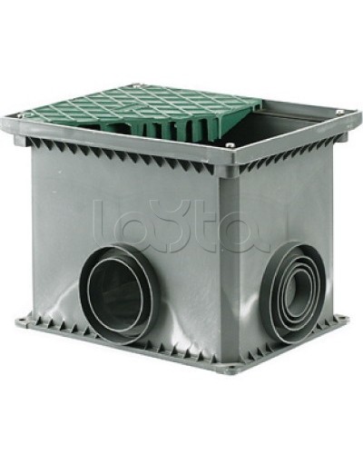 Колодец переходной смотровой 335х240х255 с крышкой для двустенных труб DKC 025002 в Липецке Повороты, муфты, тройники Pintop.ru