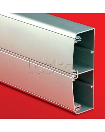 Кабель-канал алюминевый 140х50 (с 2 крышками), цвет серый металлик DKC (01499) в Липецке Кабель-канал Pintop.ru