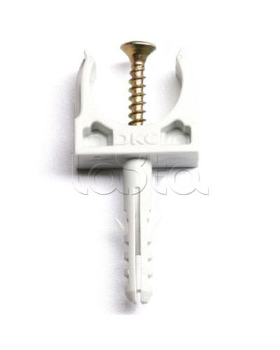 Держатель с защелкой и дюбелем, д.16 мм DKC 51316 в Липецке Держатели, клипсы, скобы Pintop.ru