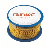 Колечко маркировочное /, 2.5-4мм. черное на желтом DKC AZO313BY