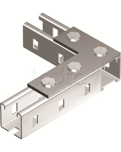 Пластина соединительная L-обр., длина 90х140 мм, 4отв., горячеоцинкованная DKC BMD1022HDZ в Липецке Аксессуары для лотков Pintop.ru