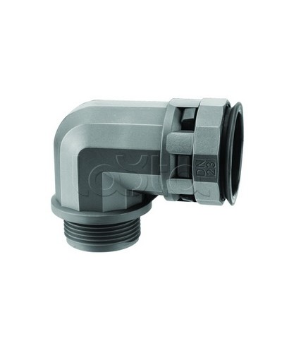 Муфта 90 грд. труба-коробка DN 17 мм, М20х1,5, полиамид, цвет черный DKC PAN17M20N в Липецке Повороты, муфты, тройники Pintop.ru