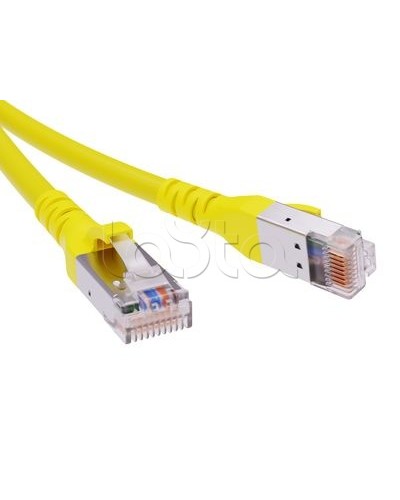 Патч-корд экранированный CAT6A SF/UTP 4х2, LSZH, желтый, 0.5м DKC RN6ASF4505YL в Липецке Патчкорды (медные) Pintop.ru
