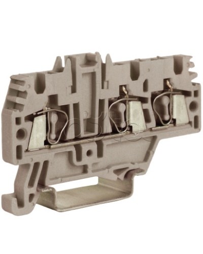 Зажим 2,5 кв.мм серый 1 ввод/2 вывода DKC ZHM510GR в Липецке Держатели, клипсы, скобы Pintop.ru