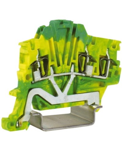 Зажим для заземления, 1 ввод/2 вывода, 1,5 кв.мм желто-зеленый DKC ZHT410 в Липецке Держатели, клипсы, скобы Pintop.ru