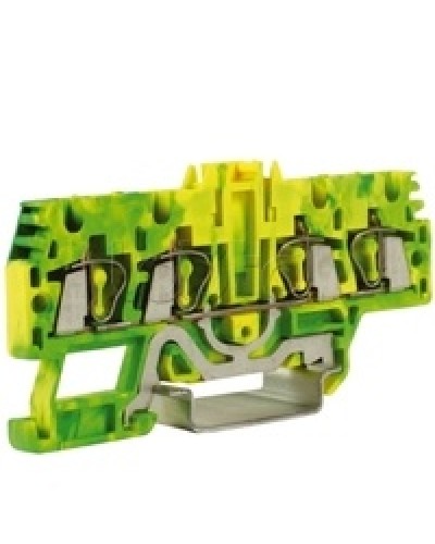 Зажим для заземления, 2 ввод/2 вывода, 2,5 кв.ммжелто-зеленый DKC ZHT520-RET в Липецке Держатели, клипсы, скобы Pintop.ru